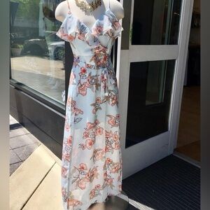 XS J.O.A Floral Maxi Dress